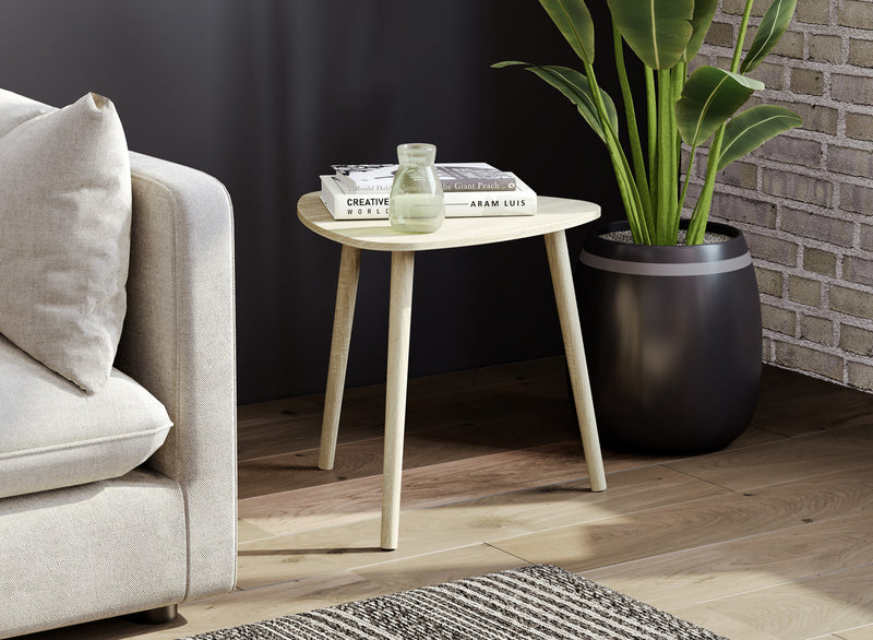 Table de bout avec pattes en pin - dessus d’apparence pin