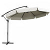 Outsunny Parasol De Terrasse 11pi Suspendu Base Croisee Et 8 Baleines Creme