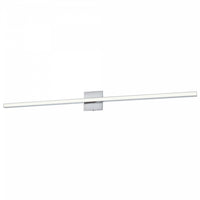 Lumière de coiffeuse Arandel de Dainolite en acrylique blanc qui diffuse la lumière, avec fini chromé poli et ampoule à DEL de 36 W