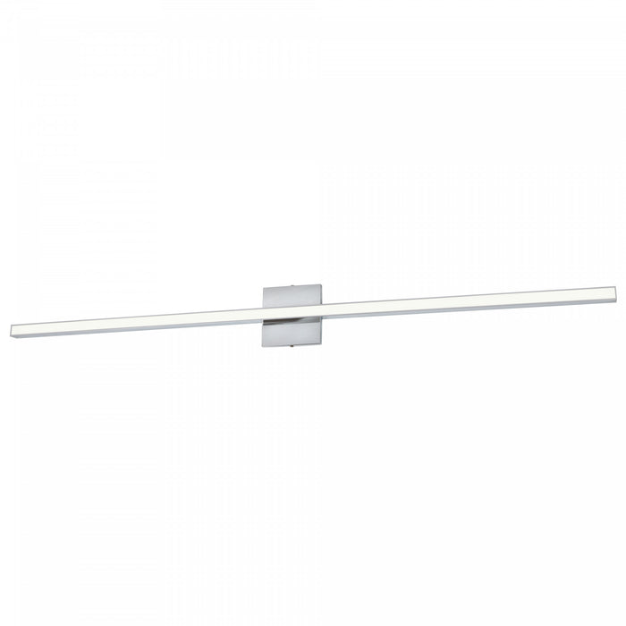 Lumière de coiffeuse Arandel de Dainolite en acrylique blanc qui diffuse la lumière, avec fini chromé poli et ampoule à DEL de 36 W