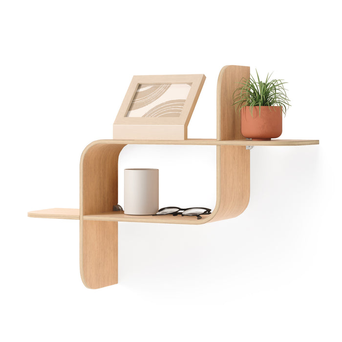 Tablette murale moderne Montage de Umbra en bois - naturelle