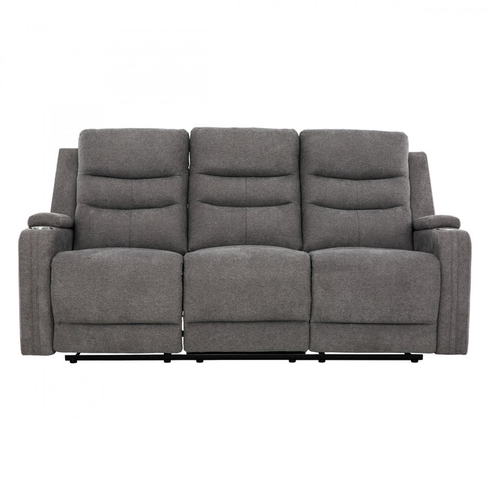Sofa inclinable electrique Preston de 75 po rembourre - Gris