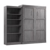 Grand lit escamotable Pur de Bestar de 101 po (L) avec organisateur de garde-robe - gris écorce