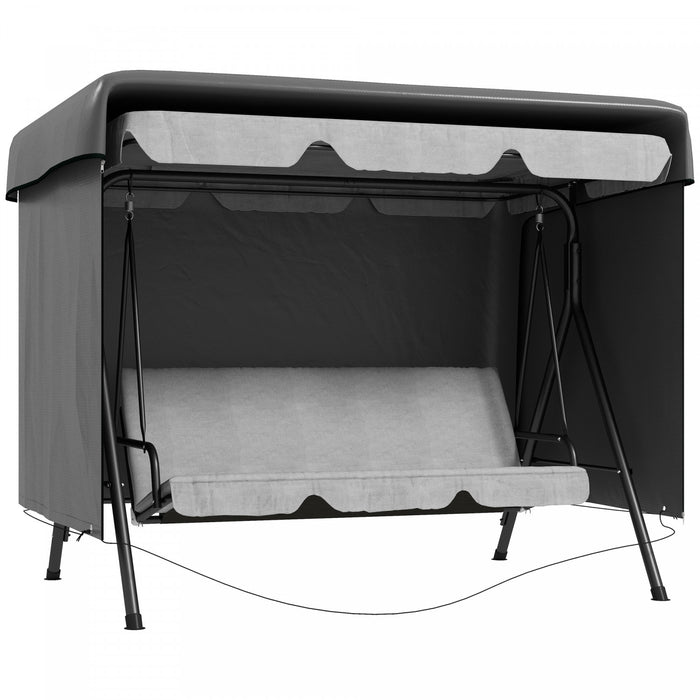 Outsunny Grande Housse Pour Balancelle De Patio, Gris Fonce