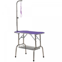 Pawhut Table De Toilettage Pliable Pour Animaux De Compagnie Table De Sechage Pour Chiens Bras Regla