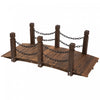 Outsunny - Pont De Jardin 59\" Courbe En Bois Teinte, Sapin Et Metal