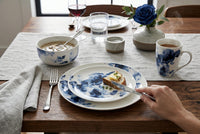 Ensemble de Vaisselle 16 Morceaux H2K Midnight Roses en Porcelaine