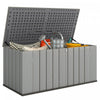 Outsunny Coffre de Rangement 475L, Coffre Exterieur avec Verins a Gaz, Gris