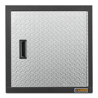 Armoire murale GearBox de série Premier de 24 po de Gladiator - bande de roulement argentée