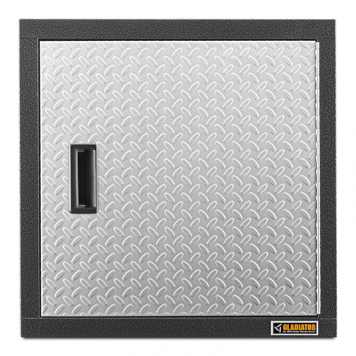 Armoire murale GearBox de série Premier de 24 po de Gladiator - bande de roulement argentée