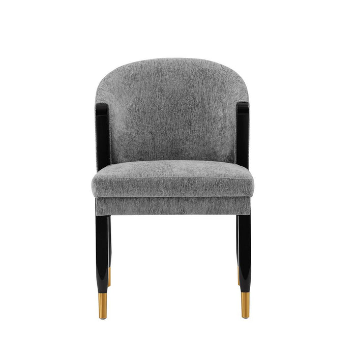 Chaise de salle à manger moderne Ola de Manhattan Comfort en chenille - grise