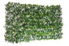 Treillis de saule extensible avec feuilles de rose blanche - 40 po x 80 po