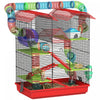 Cage pour Hamster de 47 cm avec Systeme de Tubes, Rouge