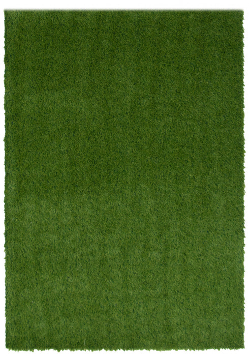 Tapis en Gazon Synthetique Contemporain 5'0\" x 7'0\" en Vert