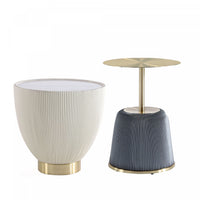  Table d’appoint 2 pieces Anderson Modern en gris et creme