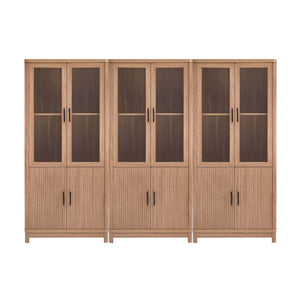 Ensemble de 3 bibliotheques-armoires Jodie style milieu du siecle 31