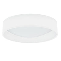 Plafonnier affleuré Cfled de Dainolite de 15 po avec abat-jour ivoire
