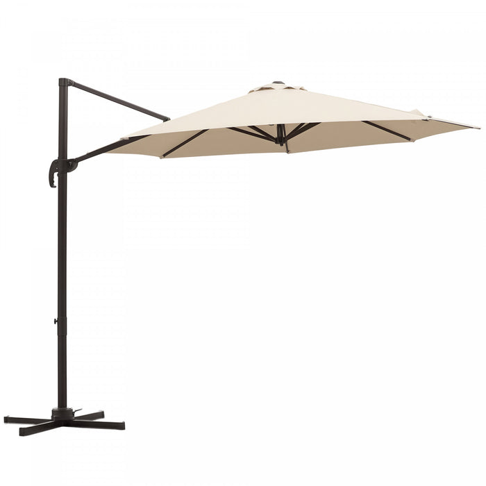 Outsunny Parasol Blanc Creme