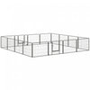 Pawhut Parc D'exercice Pour Animaux De Compagnie, Cloture Pour Chiens En Acier A 16 Panneaux, Parc D'exercice Portable Pour Chiots, Avec 2 Portes Verrouillables, Pour L'exterieur Ou L'interieur