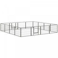 Pawhut Parc D'exercice Pour Animaux De Compagnie, Cloture Pour Chiens En Acier A 16 Panneaux, Parc D