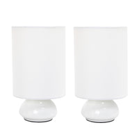 Ensemble de 2 mini lampes de table tactiles Gemini Colours de Simple Designs - blanc