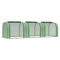Outsunny Serre Mini-tunnel Avec Couverture En Polyethylene Pour Le Jardin