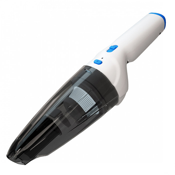Aspirateur a main sans fil Panni 8 V avec recharge USB, suceur plat, brosse a poussiere, blanc, H5012