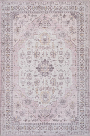 Tapis Rose Lavable Et Antiderapant A Poils Ras 8'x10'