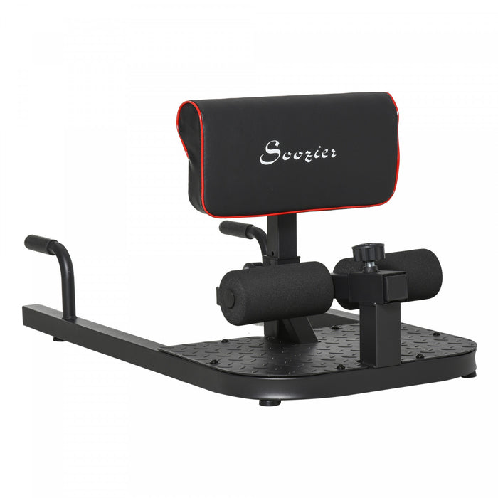 Soozier Machine A Squat Multifonction Reglable Squat Jambe Exerciseur Pompe Abbo Musculation Maison Gym Workout Noir