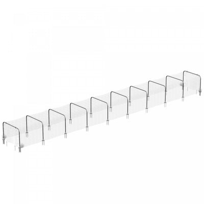PawHut Extra Long Chicken Tunnel for Outside, 354" x 39" Galvanized Steel Chicken Run with Nylon Netting, 10 Arches for 10-15 Chickens or Ducks, Backyard Farm Yard, Silver