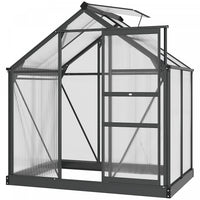 Outsunny Serre Chaude De Jardin De Plain-pied Avec Porte Coulissante