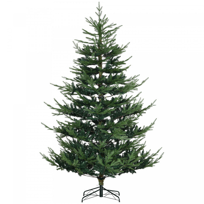 HOMCOM Arbre de Noel artificiel 7.5' avec design a charniere