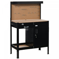 Homcom Etabli De Garage Avec Tiroir De Rangement, Armoire Verrouillable
