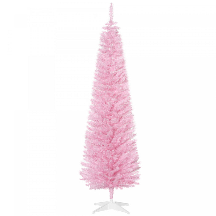 Homcom Sapin De Noel Artificiel Mince Avec 390 Branches Realistes