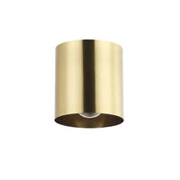 Plafonnier affleuré Theron de Dainolite avec fini laiton vieilli et 1 ampoule