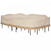 Housse De Table Et De Chaises De Patio Ovale Outsunny, Beige/cafe Pour Ensemble De Sofa