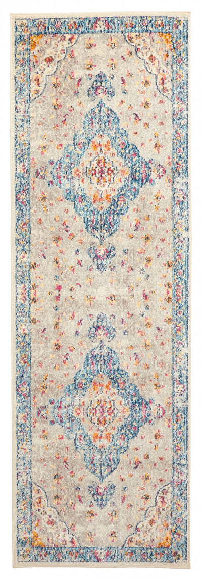 Daria Grey Rug 2'8" x 8'2" | Tapis de Couloir Traditionnel Daria 2'8" x 8'2" en Gris