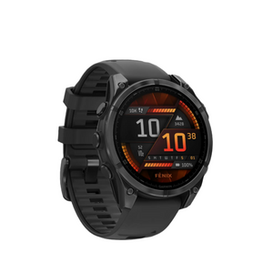 Montre Connectee Garmin Fēnix 8 Amoled 47mm - Gps, Boussole, Gyroscope Et Altimetre Barometrique | Gris Ardoise Avec Bracelet En Silicone Noir