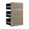 Ensemble de 3 tiroirs Pur de Bestar pour organisateur de garde-robe de 25 po (L) - gris cendré