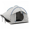 Outsunny Tente de camping pour voiture avec 3 portes, gris et bleu