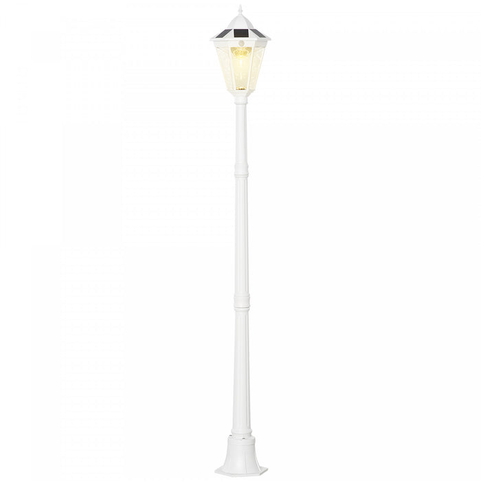Outsunny Lampe Solaire De 77\", Lampadaire D'exterieur En Aluminium Etanche