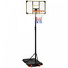 Soozier Panier De Basket-ball Portable 6ft-7ft Hauteur Reglable Avec Roues