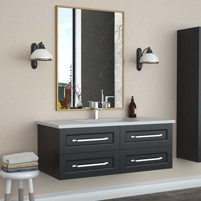 Miroir Border de 40 po doré