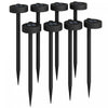 Outsunny Lot De 8 Lampes Solaires De Jardin Eclairages Solaires Pour Allees