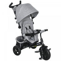 Qaba Tricycle 4 En 1 Pour Tout-petits, Tricycle Pour Enfants Avec Auvent Pliable, Poignee Et Housse