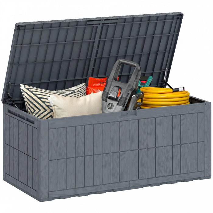 Outsunny Coffre de Rangement Resine 680 L, Impermeable et Verrouillable