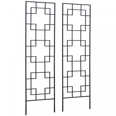 Outsunny 72" Garden Trellis Pack Of 2, For Roses, Vine, Cucumber, Clematis|Outsunny Lot De 2 Treillis De Jardin 72" Pour Roses, Vigne, Clematite