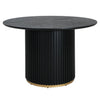 Cove 47.25" Round Pedestal Dining Table for 4-5 People, Black | Table a manger ronde a piedestal Cove 47,25 pouces pour 4 a 5 personnes, noir