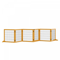 Pawhut Barriere De Securite En Bois Pour Animal Domestique, Barriere De Securite Pour Chien, Cloture