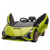 Aosom Jouet De Voiture Electrique Pour Enfants A Piles 12v Compatible Avec Telecommande Parentale Lumieres Musicales Mp3 Pour 3-5 Ans Vert
